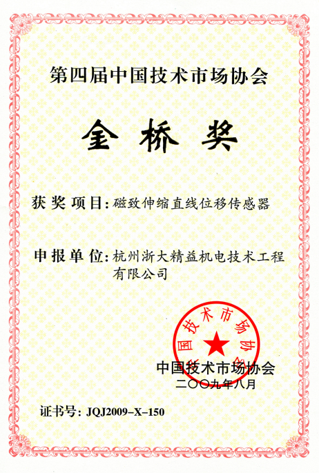 第四屆中國技術(shù)市場協(xié)會(huì)金橋獎(jiǎng)
