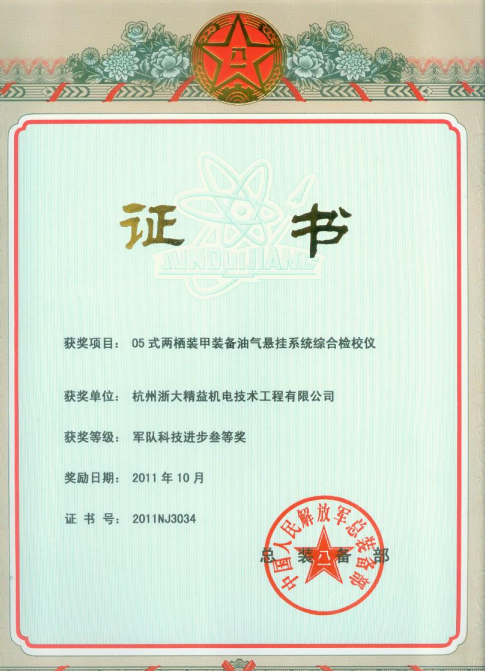 軍隊(duì)科技進(jìn)步獎(jiǎng)